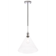Living District Hugh 1 Light Chrome and Clear Glass Pendant