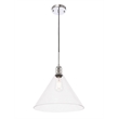 Living District Hugh 1 Light Chrome and Clear Glass Pendant