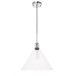 Living District Hugh 1 Light Chrome and Clear Glass Pendant