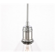 Living District Hugh 1 Light Chrome and Clear Glass Pendant
