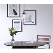 Living District Lyle 1 Light Chrome and Clear Seeded Glass Pendant