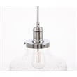 Living District Lyle 1 Light Chrome and Clear Seeded Glass Pendant