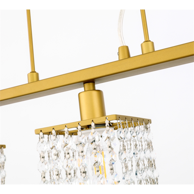 Living District Taylor 3 Light Brass Pendant