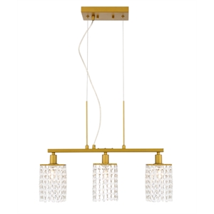 Living District Taylor 3 Light Brass Pendant