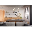 Living District Enzo 4 Light Black and Brass Pendant