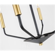 Living District Enzo 4 Light Black and Brass Pendant