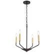 Living District Enzo 4 Light Black and Brass Pendant