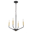 Living District Enzo 4 Light Black and Brass Pendant