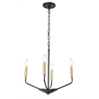 Living District Enzo 4 Light Black and Brass Pendant