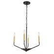 Living District Enzo 4 Light Black and Brass Pendant