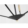 Living District Enzo 4 Light Black and Brass Pendant