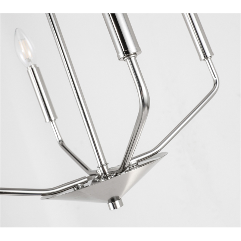 Living District Enzo 4 Light Chrome Pendant
