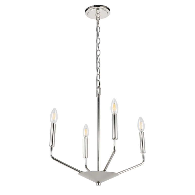 Living District Enzo 4 Light Chrome Pendant
