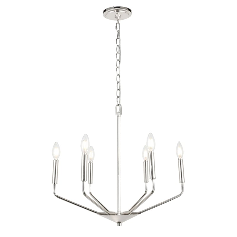 Living District Enzo 6 Light Chrome Pendant