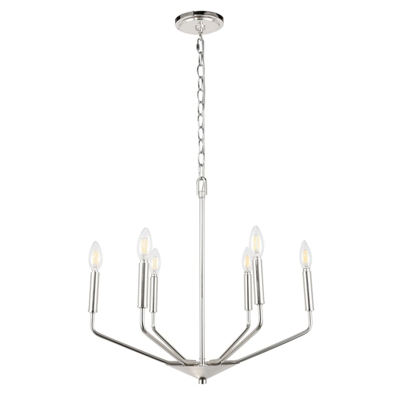 Living District Enzo 6 Light Chrome Pendant