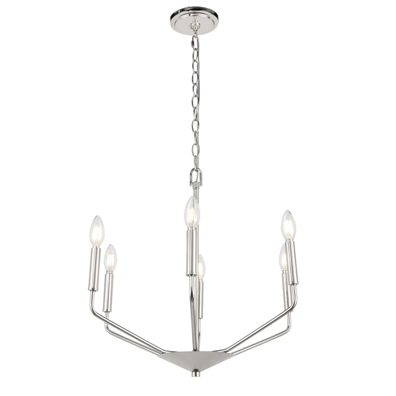 Living District Enzo 6 Light Chrome Pendant