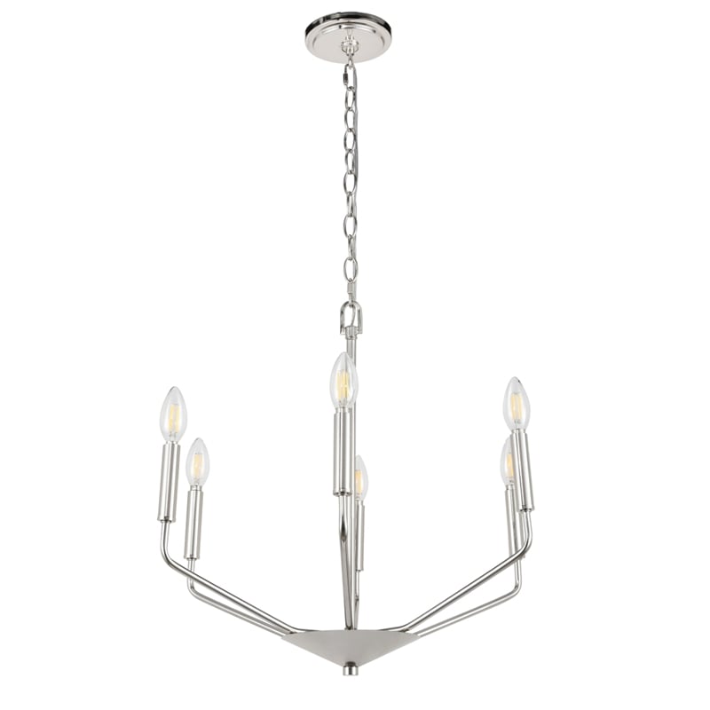 Living District Enzo 6 Light Chrome Pendant