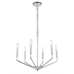Living District Enzo 6 Light Chrome Pendant