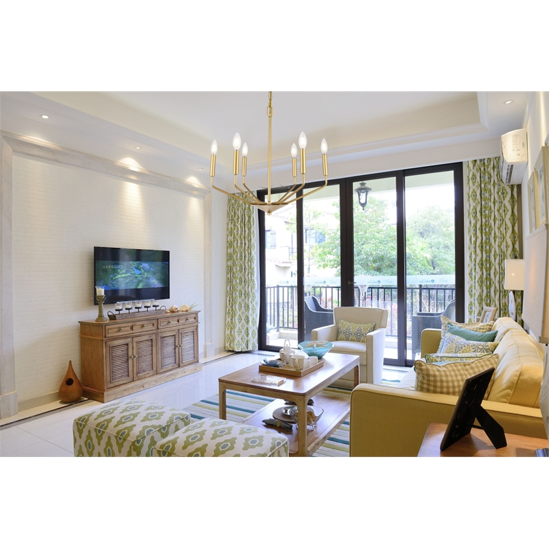Living District Enzo 6 Light Brass Pendant