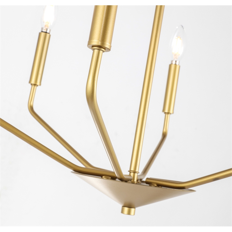 Living District Enzo 6 Light Brass Pendant