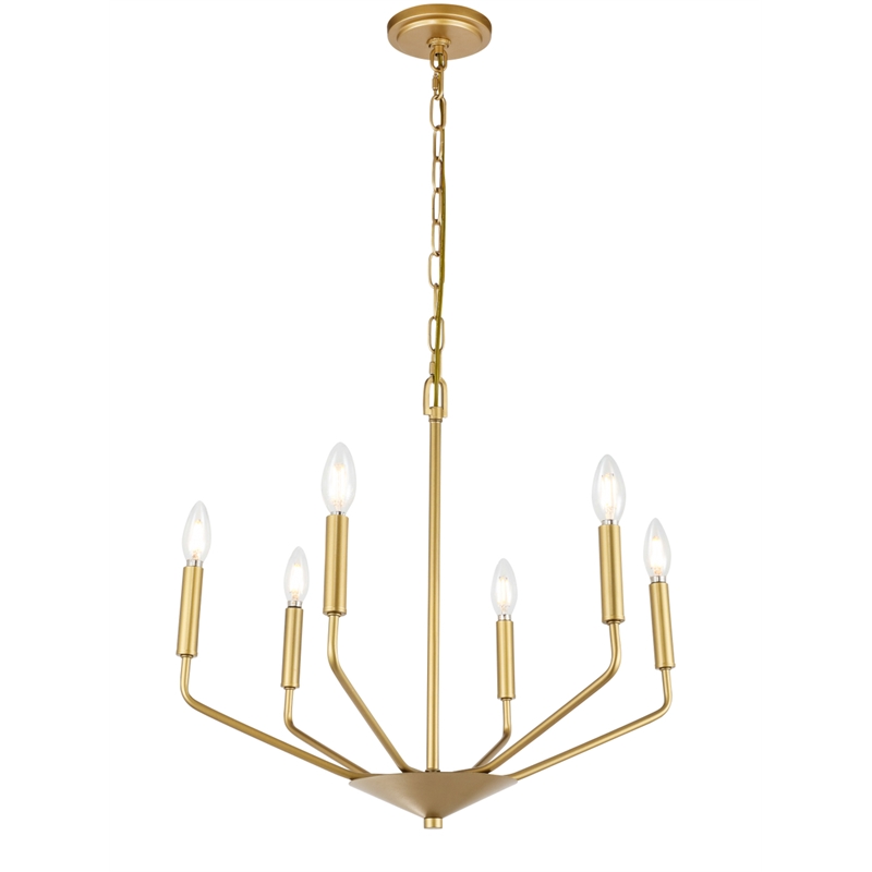 Living District Enzo 6 Light Brass Pendant