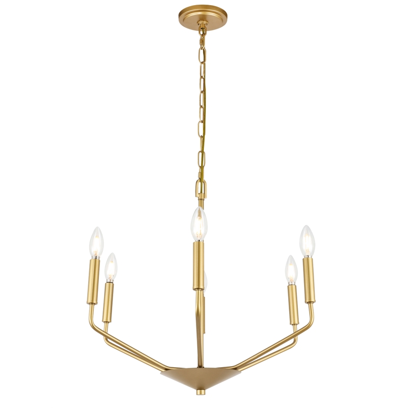 Living District Enzo 6 Light Brass Pendant