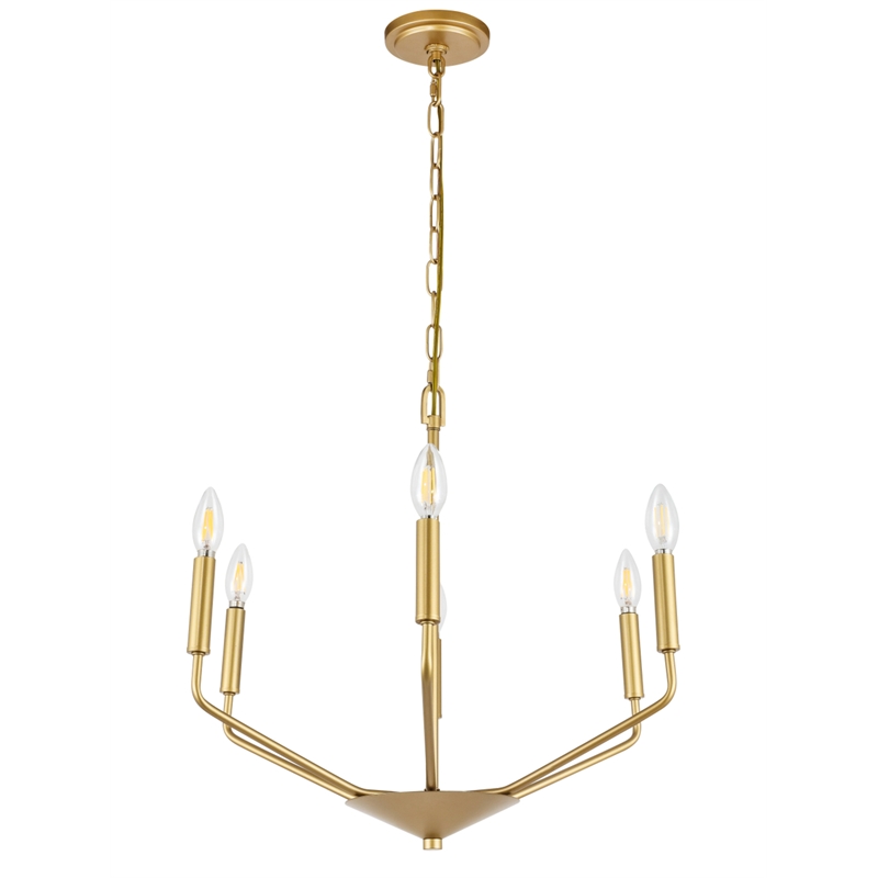 Living District Enzo 6 Light Brass Pendant