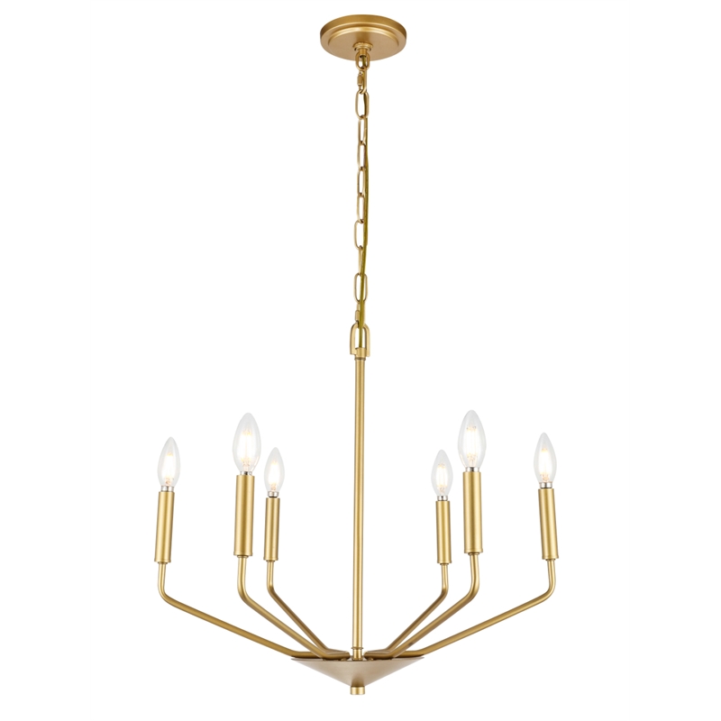 Living District Enzo 6 Light Brass Pendant