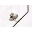 Living District Ryland 1 Light Chrome and Clear Glass Pendant