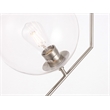 Living District Ryland 1 Light Chrome and Clear Glass Pendant