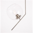 Living District Ryland 1 Light Chrome and Clear Glass Pendant