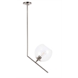 Living District Ryland 1 Light Chrome and Clear Glass Pendant