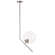 Living District Ryland 1 Light Chrome and Clear Glass Pendant