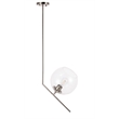 Living District Ryland 1 Light Chrome and Clear Glass Pendant