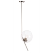 Living District Ryland 1 Light Chrome and Clear Glass Pendant