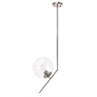 Living District Ryland 1 Light Chrome and Clear Glass Pendant