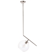Living District Ryland 1 Light Chrome and Clear Glass Pendant