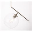 Living District Ryland 1 Light Chrome and Clear Glass Pendant