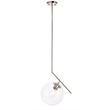 Living District Ryland 1 Light Chrome and Clear Glass Pendant