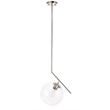 Living District Ryland 1 Light Chrome and Clear Glass Pendant