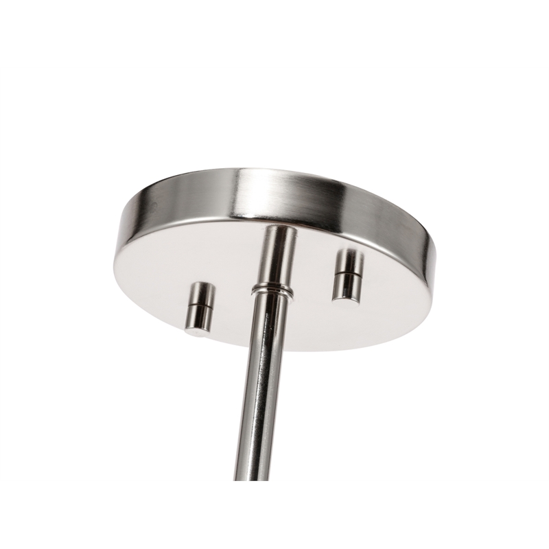 Living District Ryland 1 Light Chrome and Clear Glass Pendant