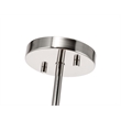 Living District Ryland 1 Light Chrome and Clear Glass Pendant