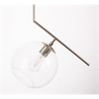 Living District Ryland 1 Light Chrome and Clear Glass Pendant