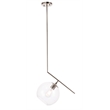 Living District Ryland 1 Light Chrome and Clear Glass Pendant