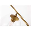 Living District Ryland 1 Light Brass and Clear Glass Pendant