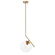 Living District Ryland 1 Light Brass and Clear Glass Pendant