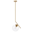 Living District Ryland 1 Light Brass and Clear Glass Pendant