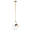 Living District Ryland 1 Light Brass and Clear Glass Pendant