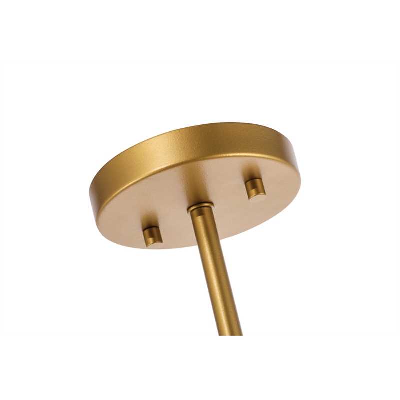 Living District Ryland 1 Light Brass and Clear Glass Pendant