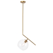 Living District Ryland 1 Light Brass and Clear Glass Pendant